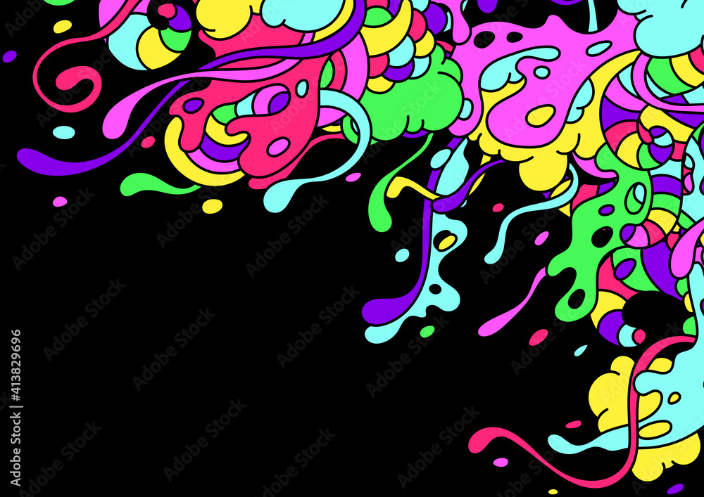 Background with slime and tentacles.