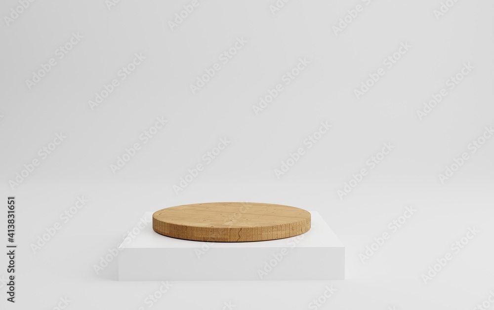 3d geometric wood podium for product placement 3d geometric wood podium for product placement