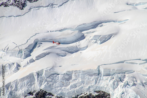 snow covered mountains
