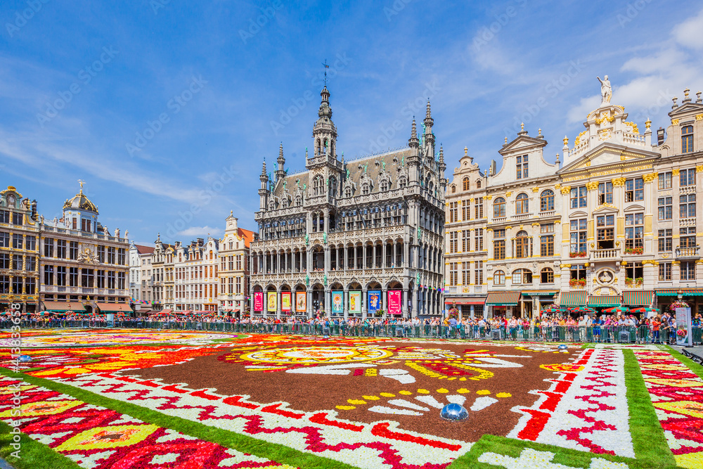 Obraz na płótnie Brussels, Belgium. Flower Carpet 2018. w salonie