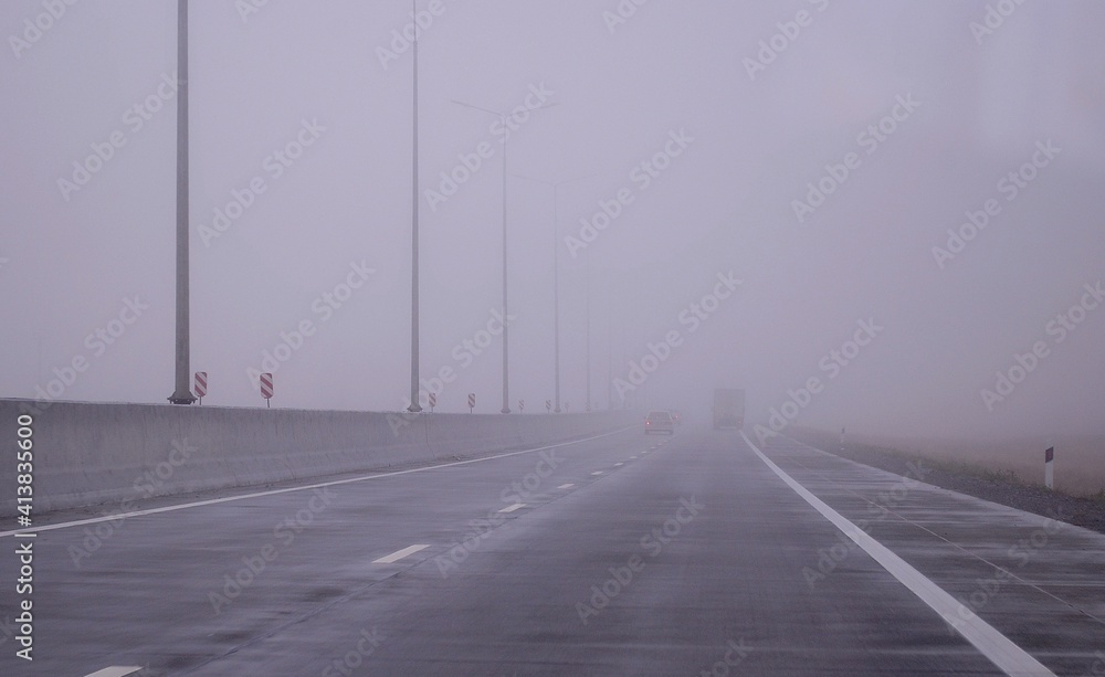 Fototapeta premium road to the fog