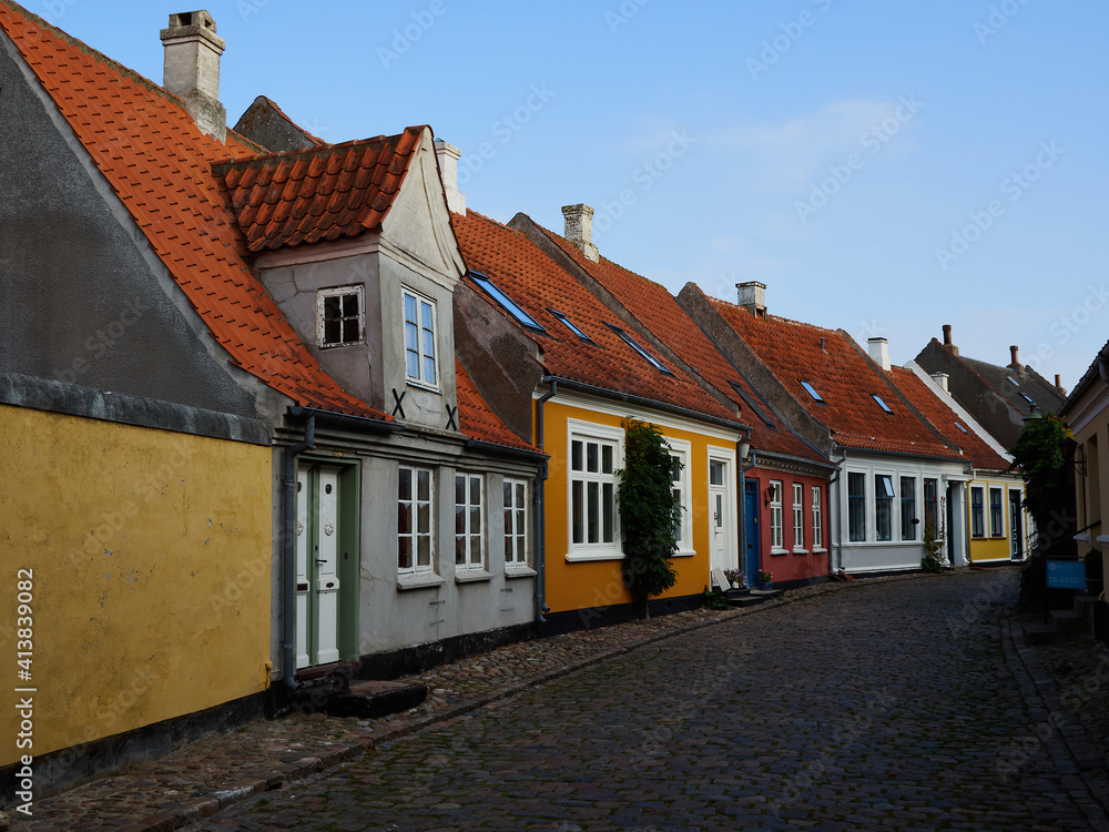 Traditional old classic decorative style Danish house home Aero Island, South Funen, Denmark