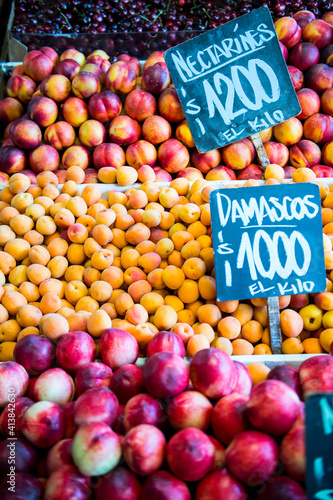 Fruit at a market stall in Santiago de Chile photo