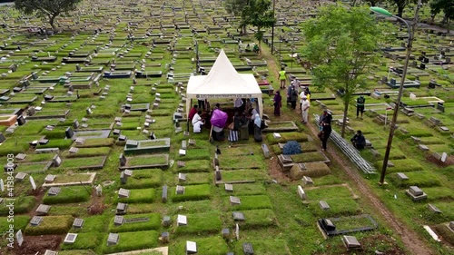 Attending Funeral Process in Green Cemetary Jakarta