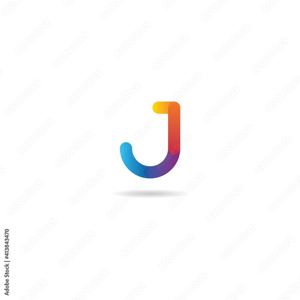initial j colorful logo design icon element template initial j colorful logo design icon element template