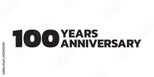 100 years anniversary logo design. 100th birthday celebration icon or badge. Vector illustration.