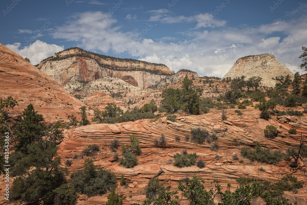 Classic Mountains in Zion National Park Classic Mountains in Zion National Park