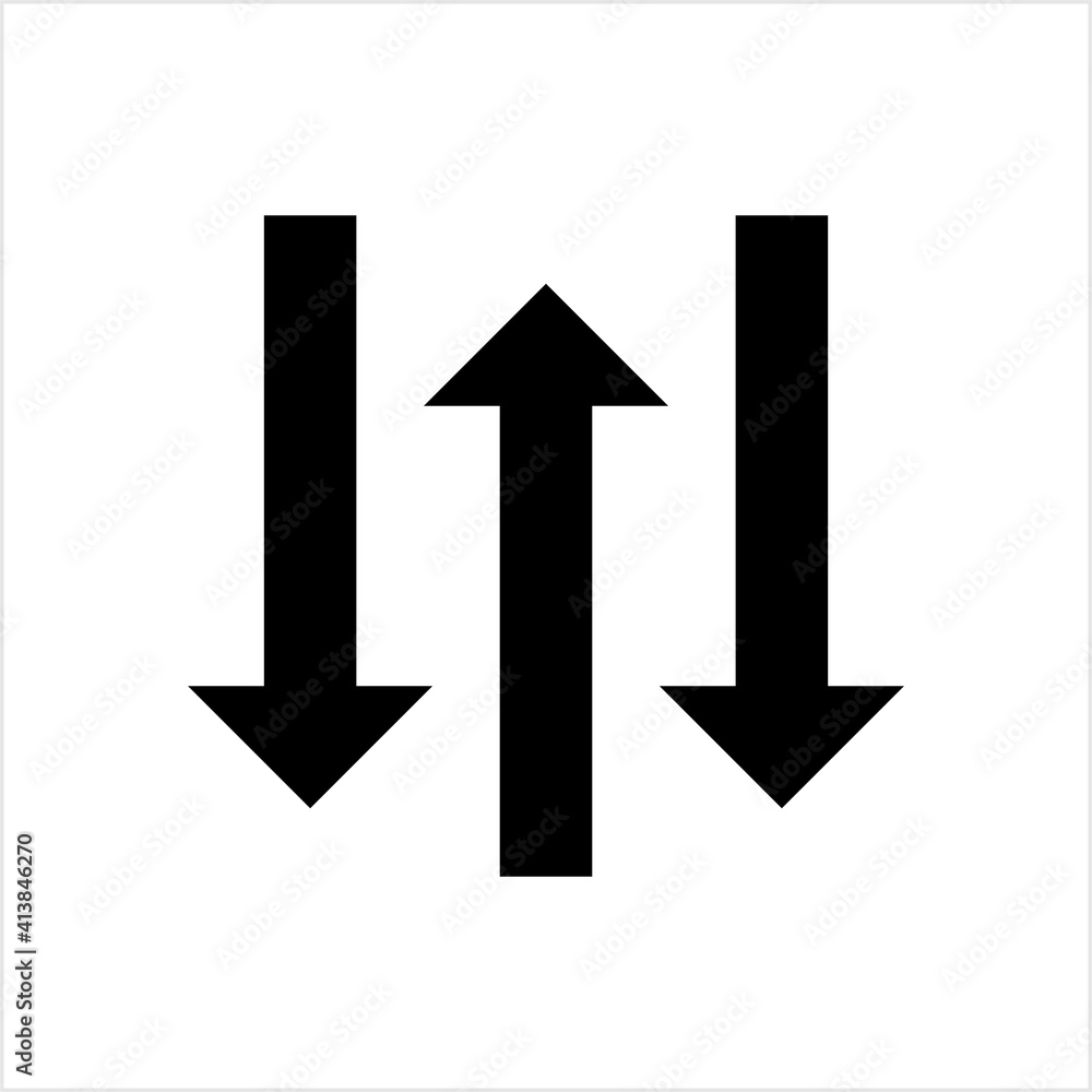 Counterflow Icon, Air Water Flow Moving In The Opposite Direction To Another Counterflow Icon, Air Water Flow Moving In The Opposite Direction To Another