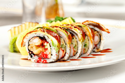 Godzilla sushi rolls photo