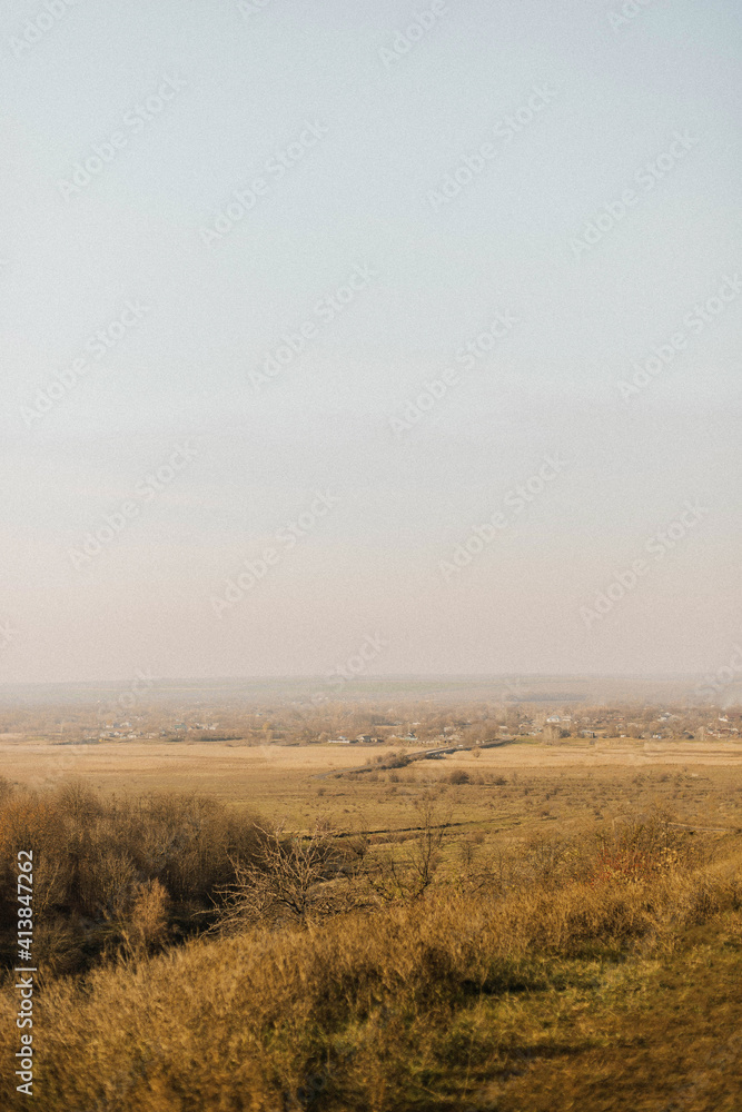 Autumn landscape in the sunlight in early october Autumn landscape in the sunlight in early october
