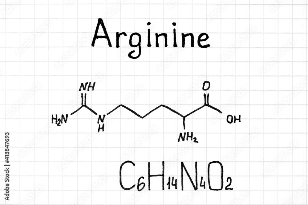 Handwriting chemical formula of Arginine Handwriting chemical formula of Arginine