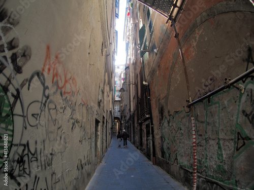 genoa historic palace and buildings in old town photo