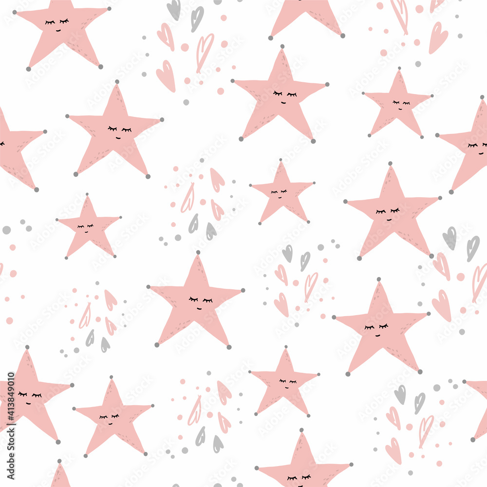 Stars Pattern Moon Pattern Gray Pattern Pink Pattern Pink Background Baby Pattern Baby Pattern Textile Pattern Fabric Seamless Background Stars Pattern Moon Pattern Gray Pattern Pink Pattern Pink Background Baby Pattern Baby Pattern Textile Pattern Fabric Seamless Background