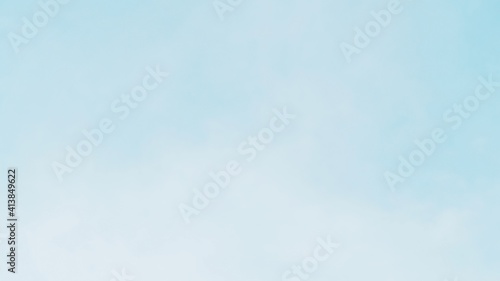 Beautiful pastel bright blue sky and white clouds for background and decoration