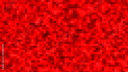 Raster Mosaic Background. Abstract illustration design pattern. Red.