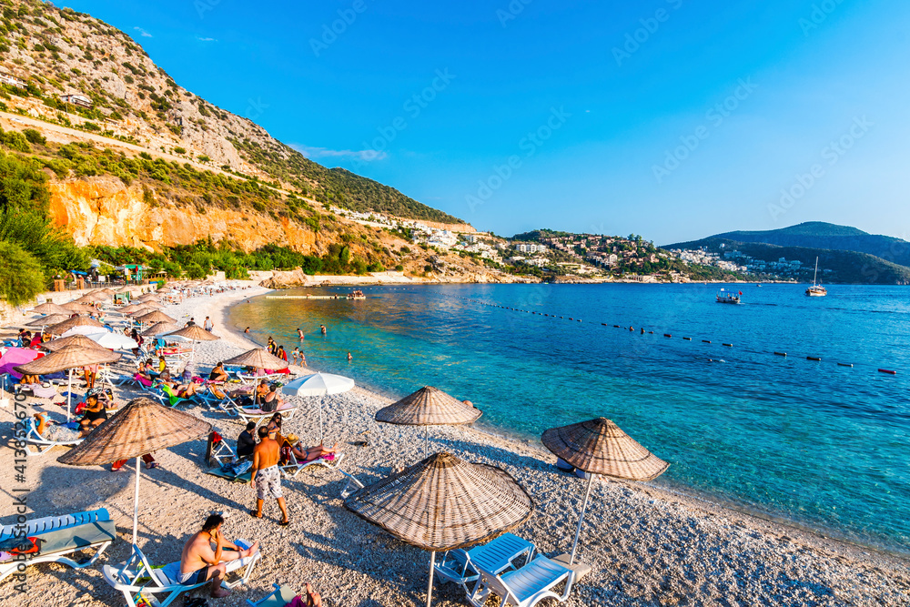 Fototapeta premium The beach in Kalkan Town of Turkey.
