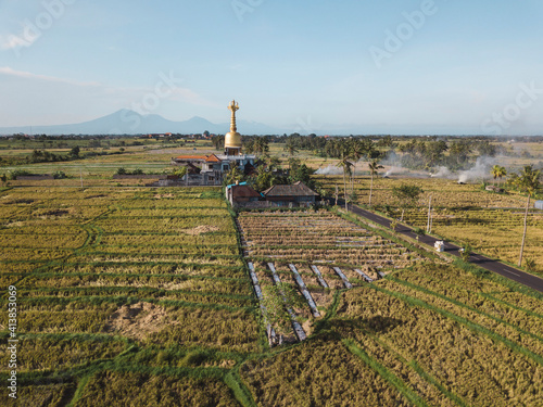 Aerial view of temple. photo