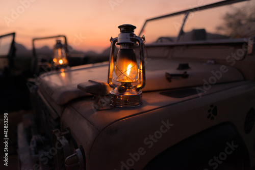 Gas Lamp on Land Rover photo