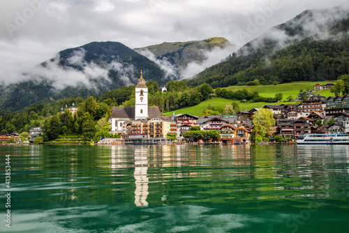 St. Wolfgang, a small town in Salzkammergut at Lake Wolfgang in Austia photo