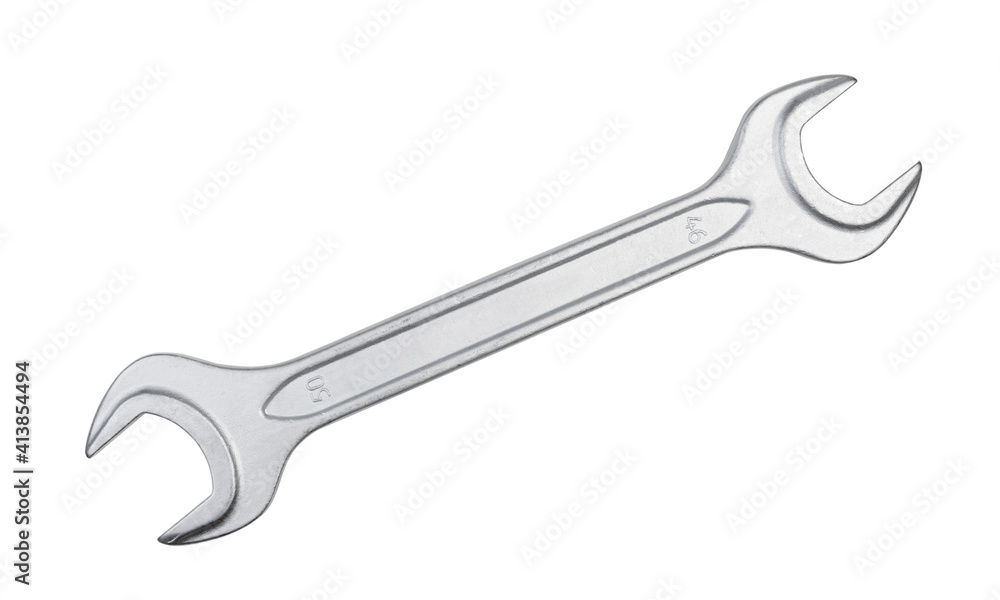 Metal wrench isolated on white. Metal wrench isolated on white.