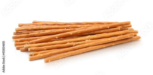 Bread sticks isolated on white.