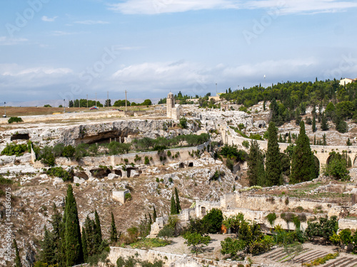 Gravina in Puglia, with the Roman two-level bridge that extends over the canyon. Apulia, Bari, Italy