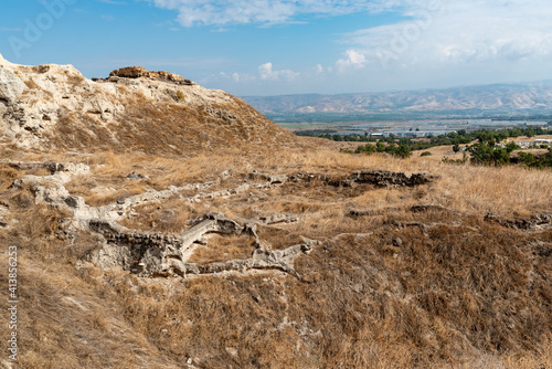 Принти на полотні Israelite fortress on top of the hill at Beit She'an in Israel