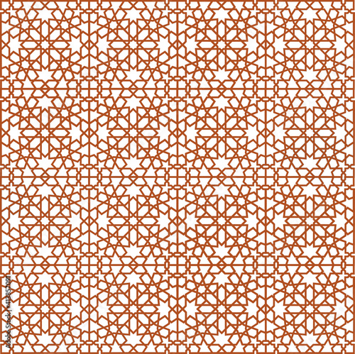 Fotografie Patrón de mosaico estilo árabe, como en la Alhambra