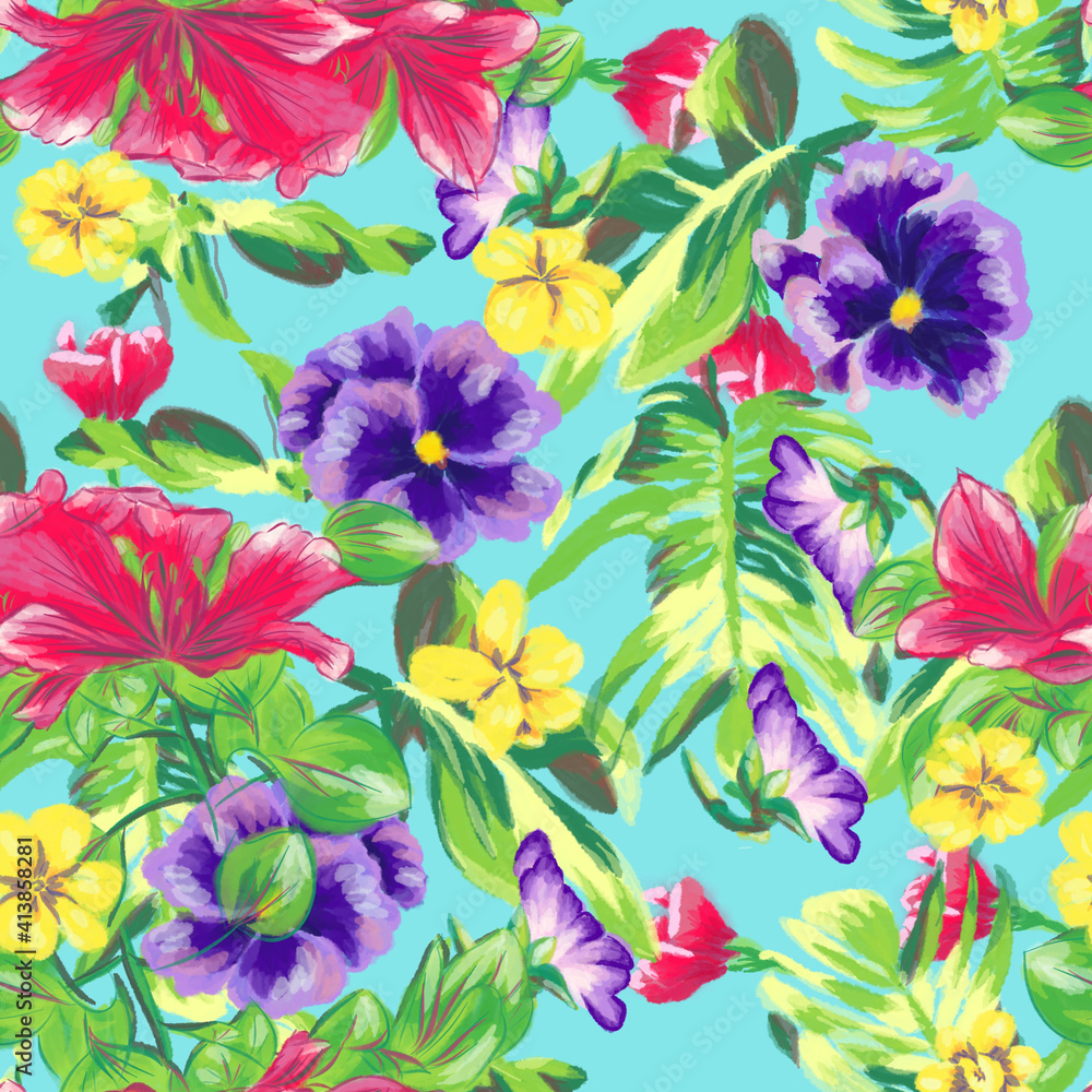 miami 80s floral pattern miami 80s floral pattern