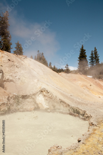 Hydrothermal area in Bumpass Hell,  Lassen National Park, California