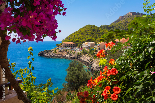 Colorful Ioanian sea landscape photo