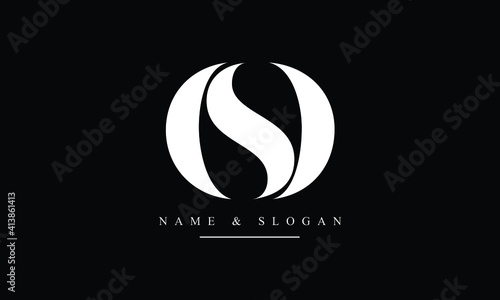 OS, SO, O, S abstract letters logo monogram