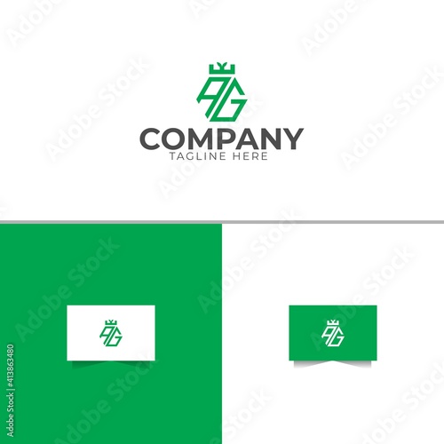 Letter AG farm logo design template