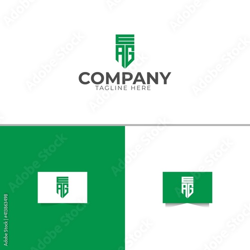 Letter EAG farm logo design template