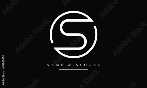 OS, SO, O, S abstract letters logo monogram