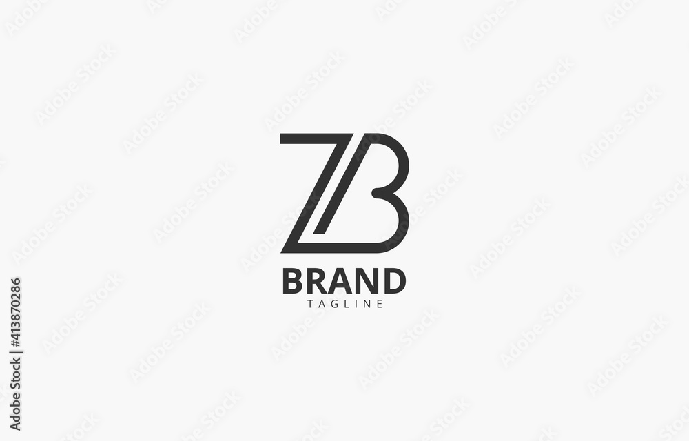 Modern Letter ZB Z B initial Monogram Logo Vector Template Modern Letter ZB Z B initial Monogram Logo Vector Template