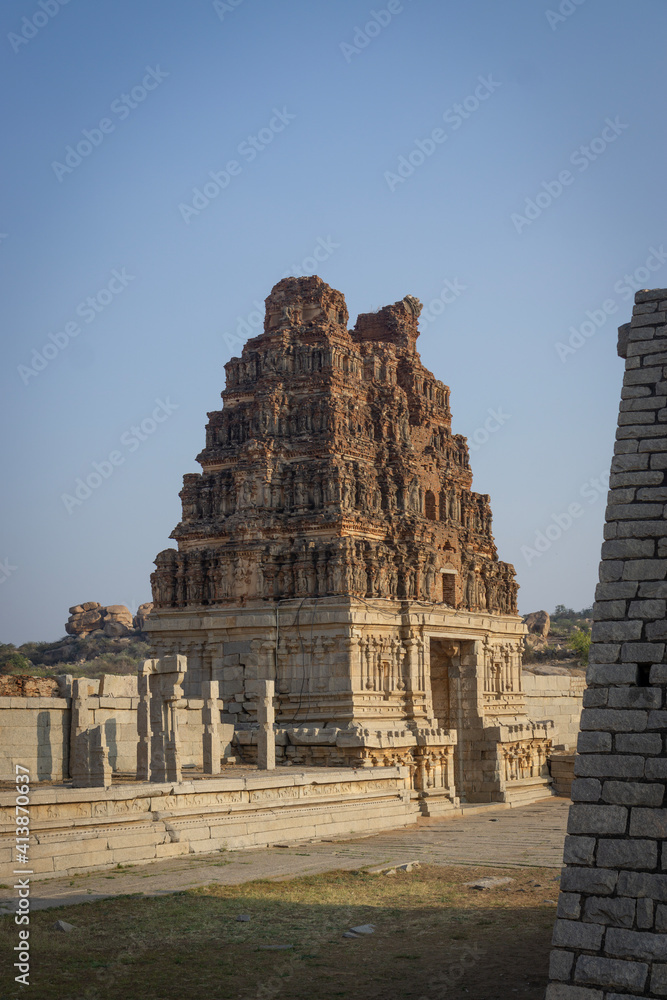 Ancient city architecture. Hampi Archeological Ruins. India, Karnataka, Hampi city. Date: 10th February 2020 Ancient city architecture. Hampi Archeological Ruins. India, Karnataka, Hampi city. Date: 10th February 2020