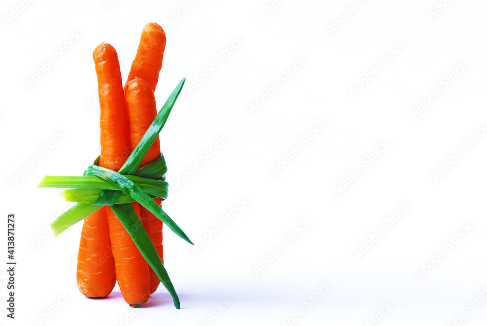 carrots wrapped in scallions