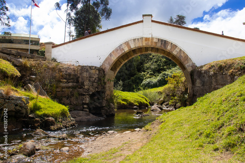 The famous historic Bridge of Boyaca in Colombia. The Colombian independence Battle of Boyaca took place here on August 7, 1819. photo