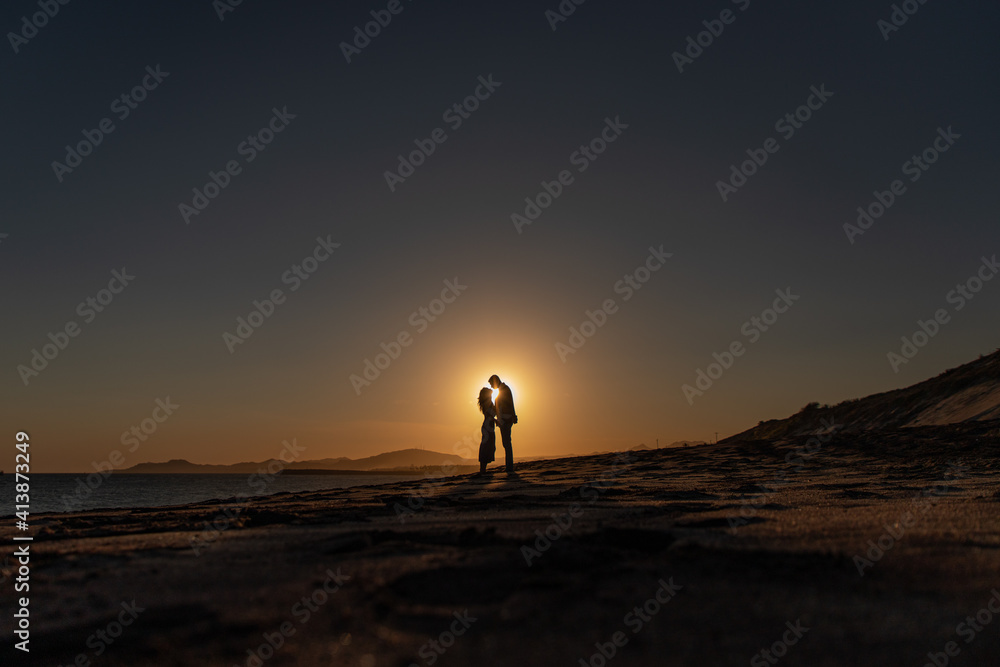 silhouette of a person in the desert silhouette of a person in the desert