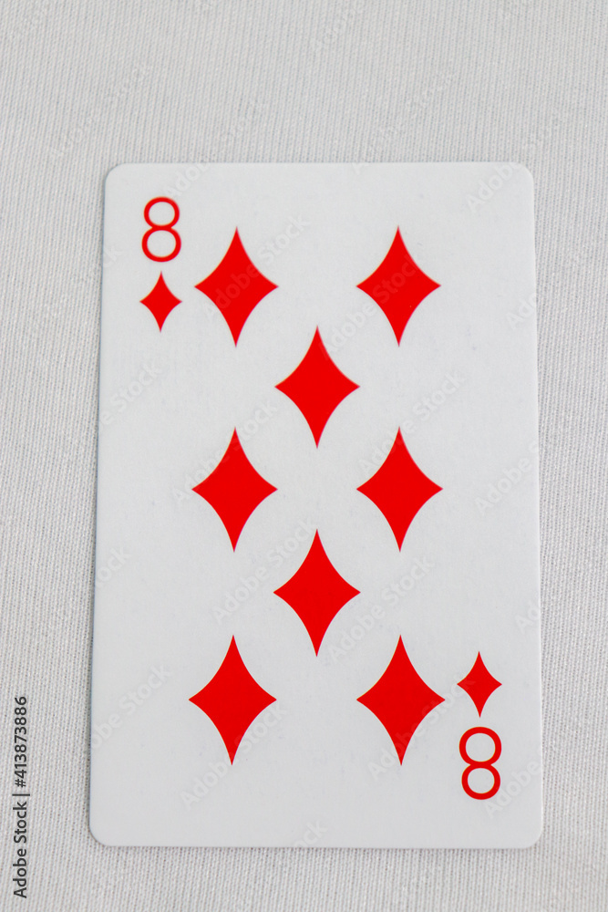 Obraz premium playing cards white background
