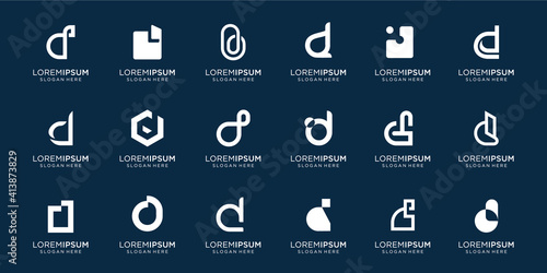 Creative Collection monogram d logo set .idea symbol for personal branding, business, company, etc. Premium Vector	
