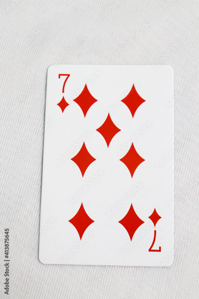 Obraz premium playing cards white background