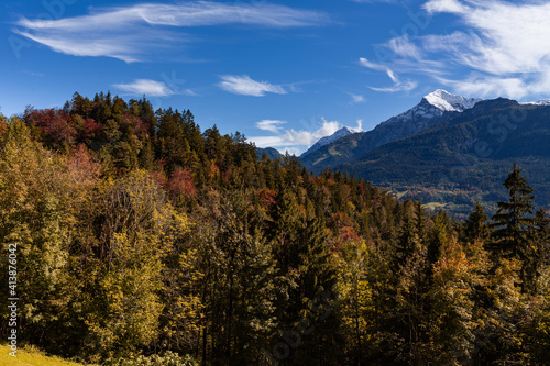 Autumn landscape in Berchtesgadener Land  Bavaria  Germany.