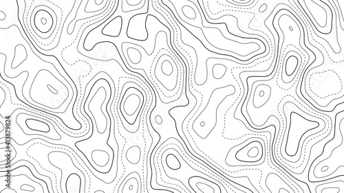 Vector contour topographic map background. Topography and geography map grid abstract backdrop. Business concept. Vector illustration