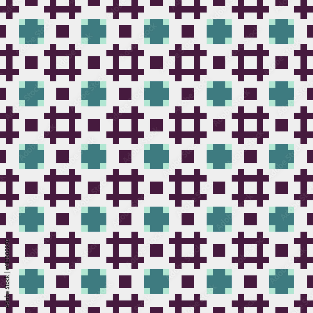 Fototapeta premium Abstract Cross Pattern generative computational art illustration