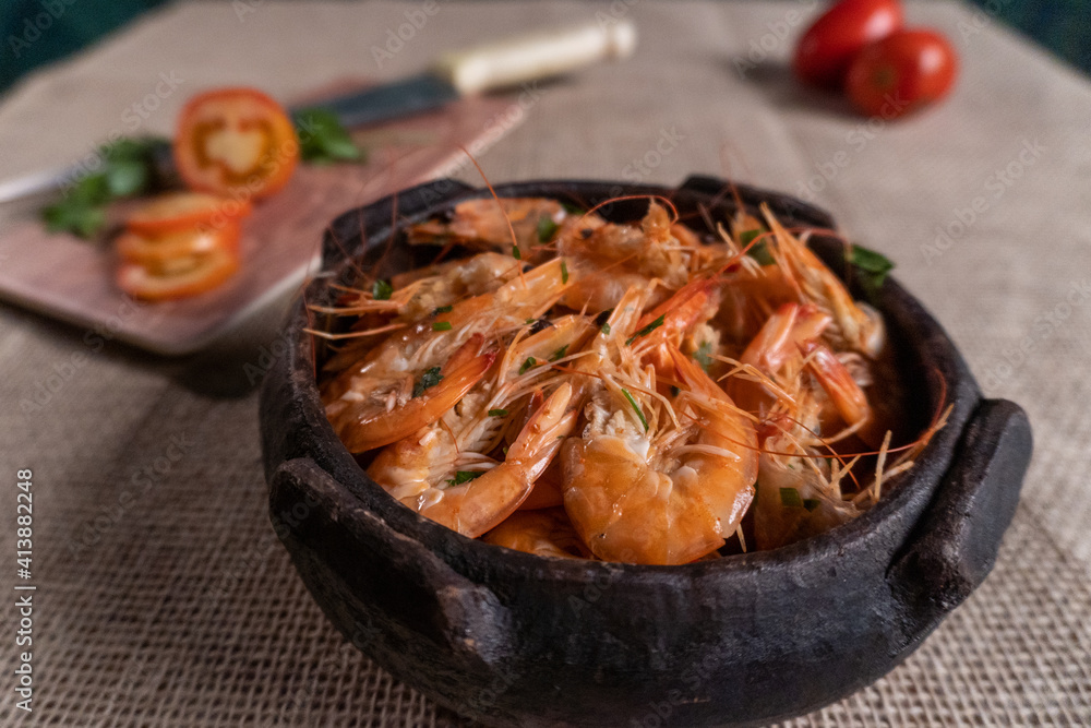 Shrimp, seadfoof to restaurants. Fried frish. Shrimp, seadfoof to restaurants. Fried frish.
