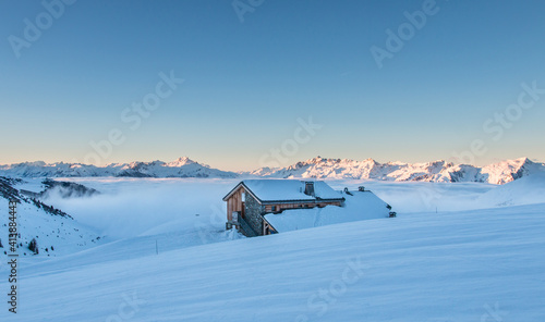 Sunrise over the Nant-du-Beurre, Beaufortain, French Alps, France