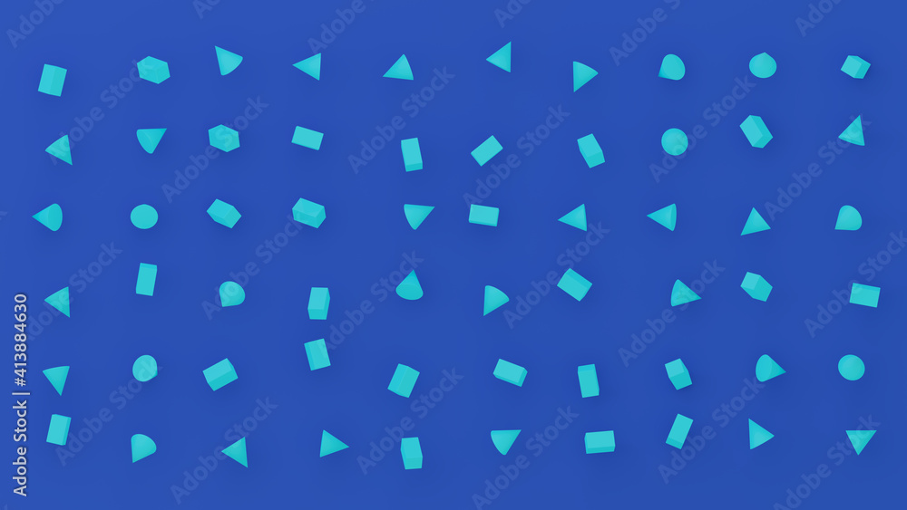 abstract light blue geometry grid, Cool indigo blue space grid. Dark blue backdrop.Hi-tech communication, 3d rendering