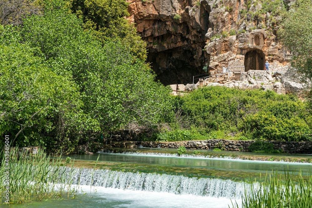 Baniyas ruins, ancient city in Israel at the foot of Mount Hermon, near
